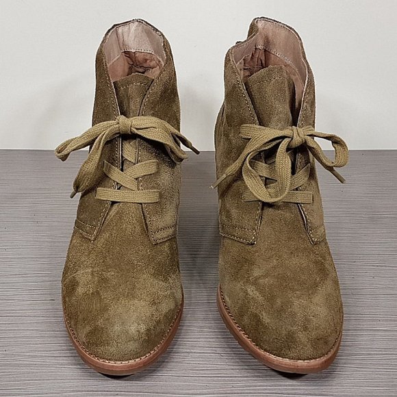 Caslon 'Gia' Lace-Up Bootie, Taupe Suede, Womens Size 8 US / 38 - Picture 2 of 9